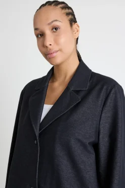 Blazer in jersey stretch - Blu