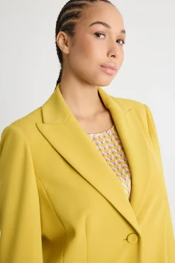 Blazer in jersey stretch - Giallo