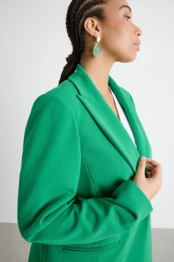 Blazer in jersey stretch - Verde