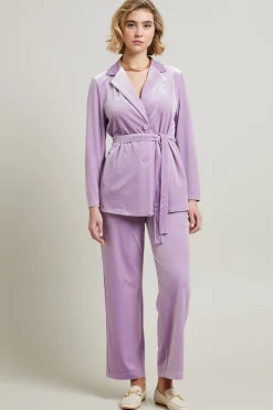 Blazer in jersey velluto - Lilla