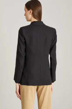 Blazer in lino - Nero