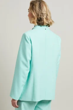 Blazer in misto lino - Acqua Marina