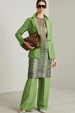 Blazer in misto lino - Verde Menta