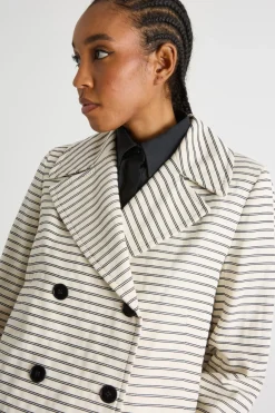 Blazer in ottoman - Avorio Nero