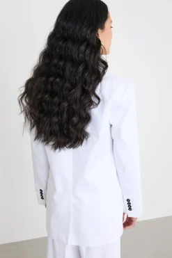 Blazer in raso - Bianco