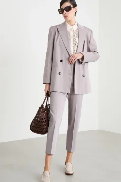 Blazer in raso - Grigio