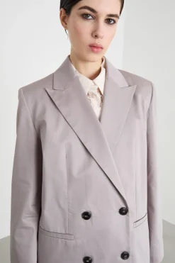 Blazer in raso - Grigio