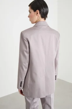 Blazer in raso - Grigio
