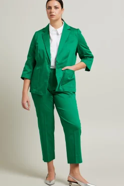 Blazer in raso - Verde