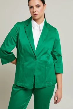 Blazer in raso - Verde