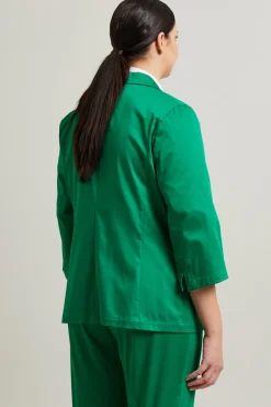 Blazer in raso - Verde