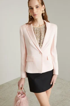 Blazer in satin - Rosa