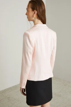 Blazer in satin - Rosa