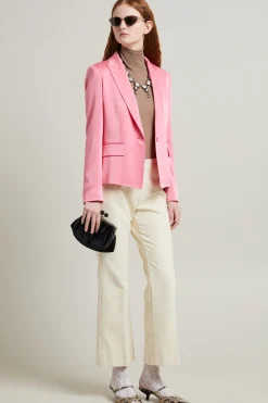 Blazer in satin - Rosa