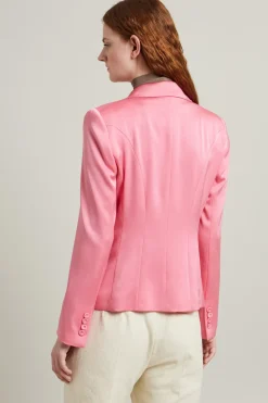 Blazer in satin - Rosa