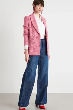 Blazer in stuoia - Rosso Rosa Bianco