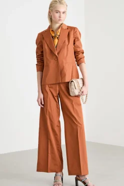 Blazer in taffettà - Arancione