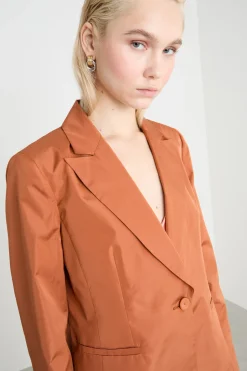 Blazer in taffettà - Arancione
