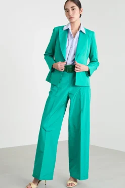 Blazer in taffettà - Verde