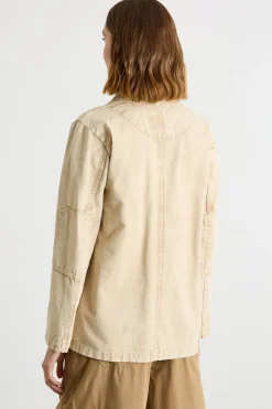 Blazer in tela - Beige