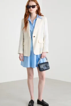 Blazer in tela - Bianco