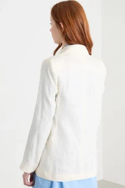 Blazer in tela - Bianco