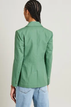 Blazer in tela di lino - Verde