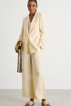 Blazer in tela - Giallo
