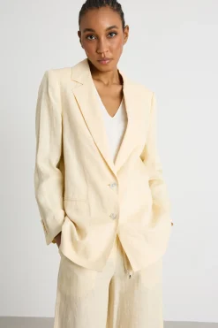 Blazer in tela - Giallo