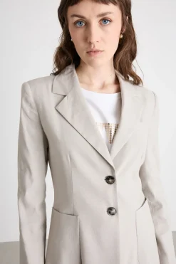 Blazer in tela - Grigio