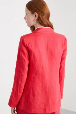 Blazer in tela - Rosso