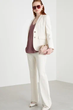 Blazer in tessuto doppio - Bianco