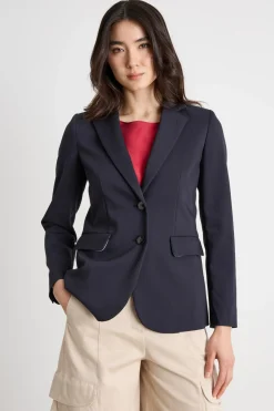 Blazer in tessuto doppio - Blu