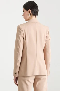 Blazer in tessuto doppio - Cammello