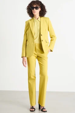 Blazer in tessuto doppio - Giallo