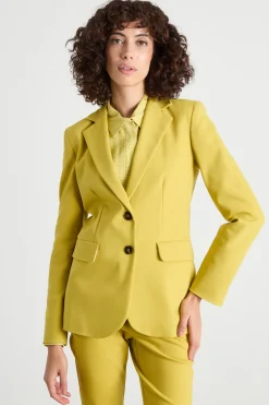 Blazer in tessuto doppio - Giallo