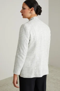 Blazer in tessuto lamè - Argento