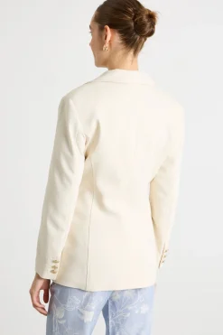 Blazer in tessuto natté - Avorio