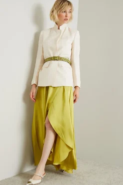 Blazer in twill di lino - Bianco