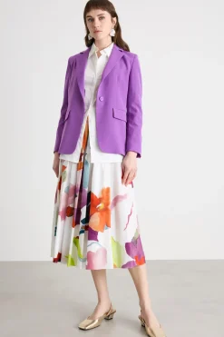 Blazer in twill tecnico stretch - Viola