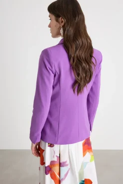 Blazer in twill tecnico stretch - Viola