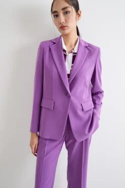 Blazer in twill tecnico stretch - Viola