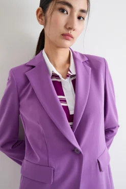 Blazer in twill tecnico stretch - Viola