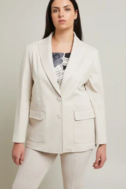 Blazer in viscosa - Beige Chiaro