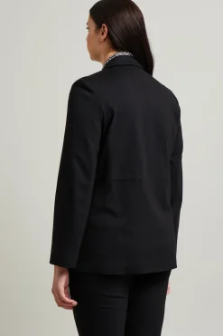 Blazer in viscosa - Nero