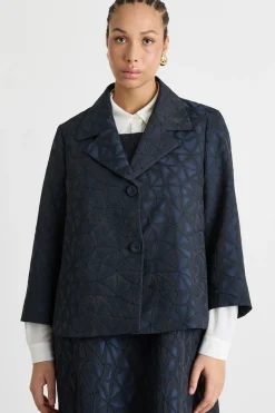 Blazer jacquard - Blu