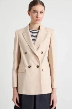 Blazer lungo in twill - Rosa