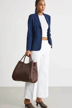 Blazer monopetto in cady - Blu