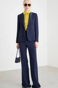 Blazer monopetto in cady - Blu