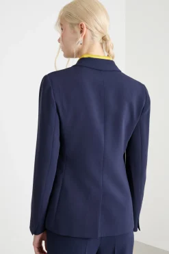 Blazer monopetto in cady - Blu